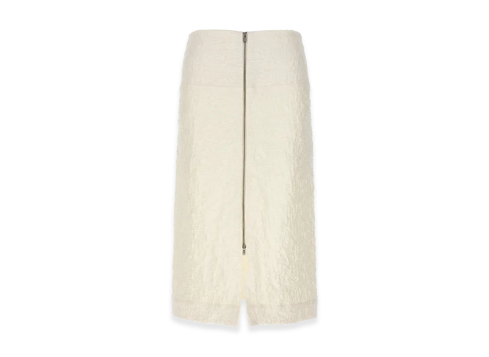 Jil Sander Women's Embossed Cotton Skirt "White"