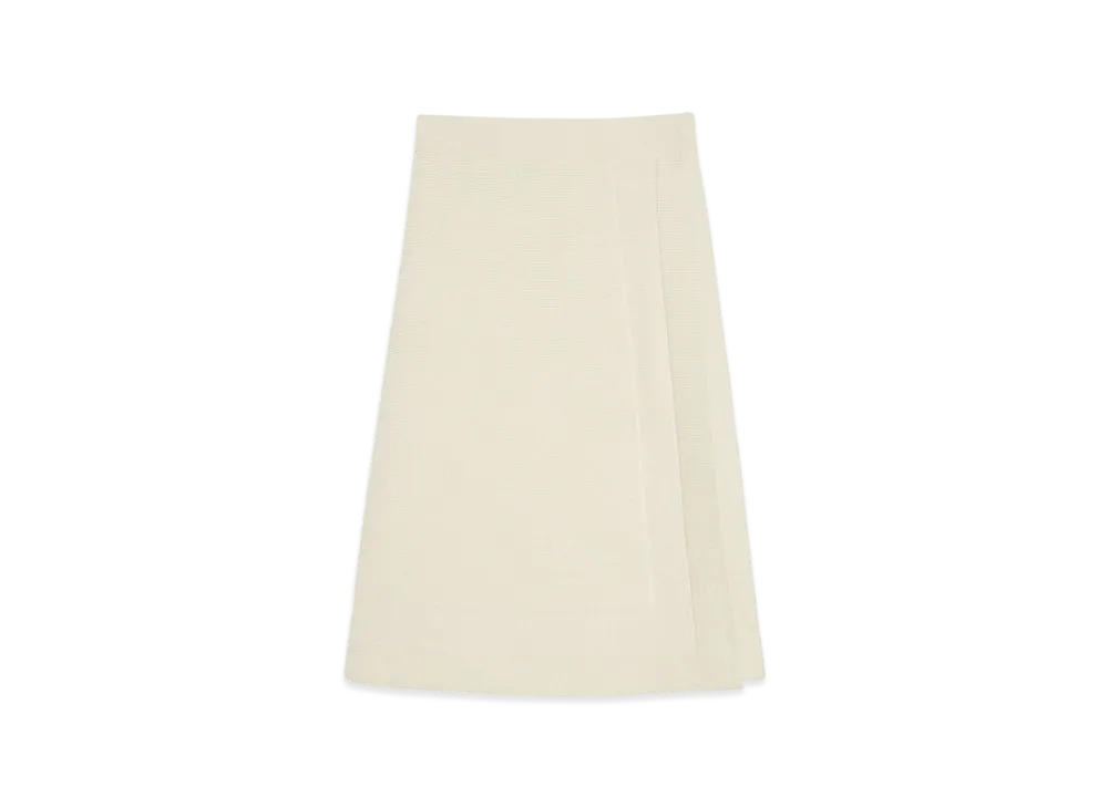 Jil Sander Wool Blend Wrap Skirt "Stone"