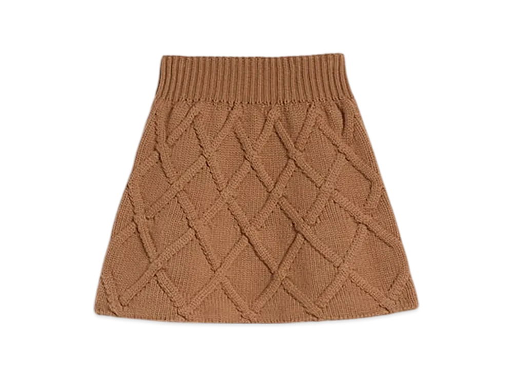 Jil Sander Wool Knit Mini Skirt "Clay"