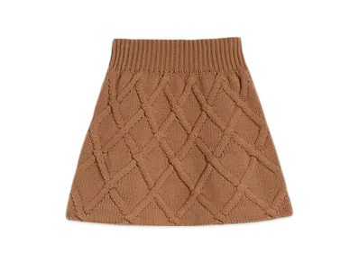 Jil Sander Wool Knit Mini Skirt "Clay"