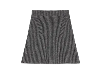 Jil Sander Wool Knit Mini Skirt "Koala"