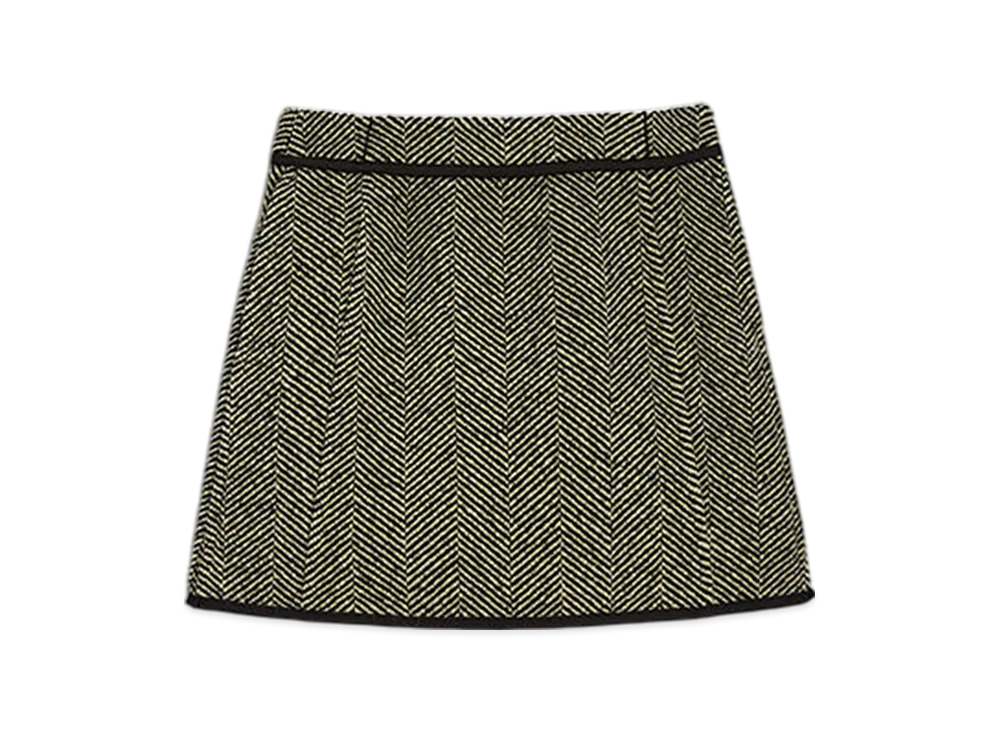 Jil Sander Wool Tweed Mini Skirt "Military Speckle"