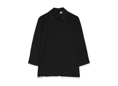 Jil Sander Wool Gabardine Shirt "Black"