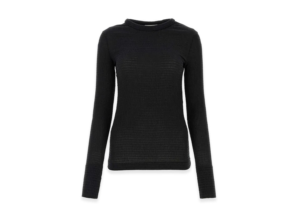 Jil Sander Women's Stretch Polyester Blend Sweater "Black"
