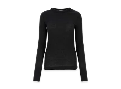 Jil Sander Women's Stretch Polyester Blend Sweater "Black"