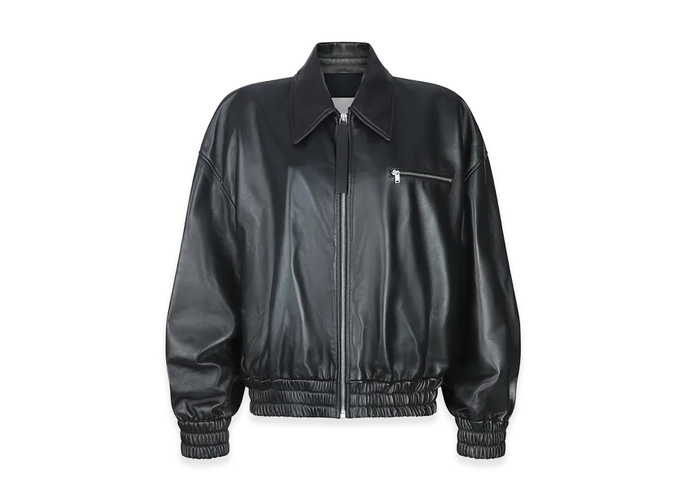 Jil Sander Women's Leather Jacket "Black"