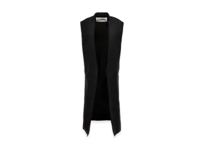 Jil Sander Women's Two-Material Long Vest "Black"