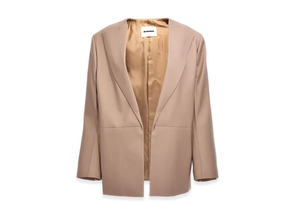 Jil Sander Women's Single-Breasted Blazer Jacket "Beige"