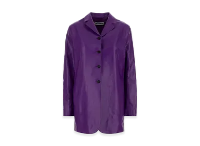 Jil Sander Women's Leather Jacket "Purple"