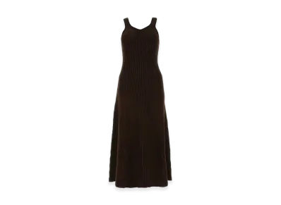 Jil Sander Women's Chocolate Cotton Blend Dress "Brown"