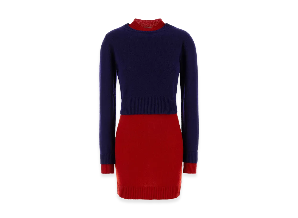 Jil Sander Women's Two-Tone Wool Blend Dress "Haiti"