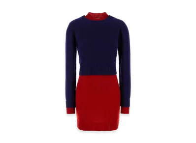Jil Sander Women's Two-Tone Wool Blend Dress "Haiti"