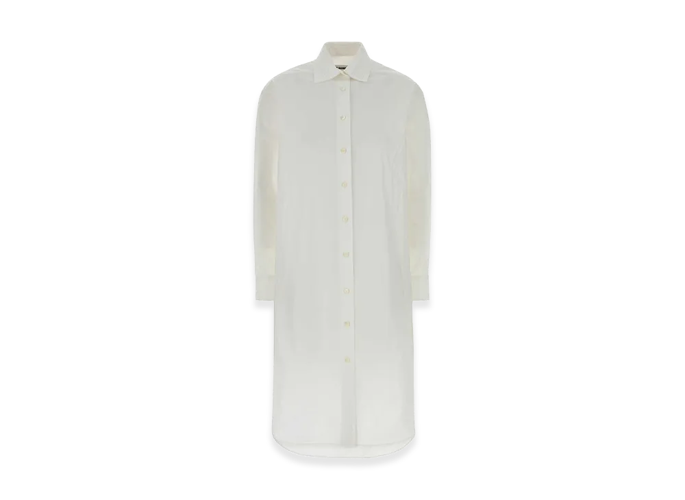 Jil Sander Women's Poplin Shirt Dress "White"