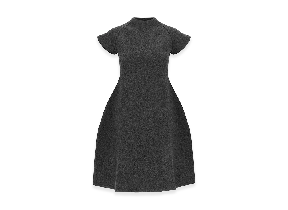 Jil Sander Women's Virgin Wool Dress "Gray"