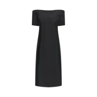 Jil Sander Women's Off-The-Shoulder Dress "Black"