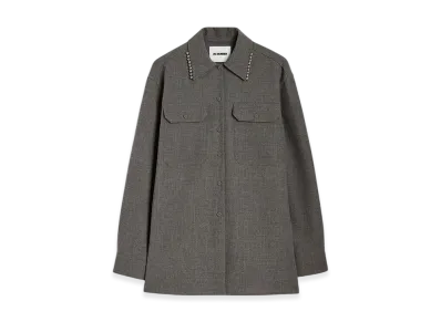 Jil Sander Wool Canvas Shirt "Volcanic Glass"