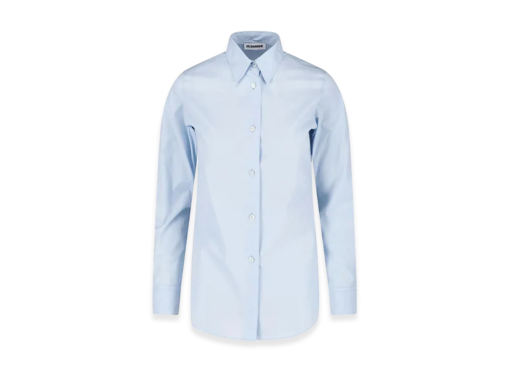 Jil Sander Women's Cotton Poplin Shirt "Blue"