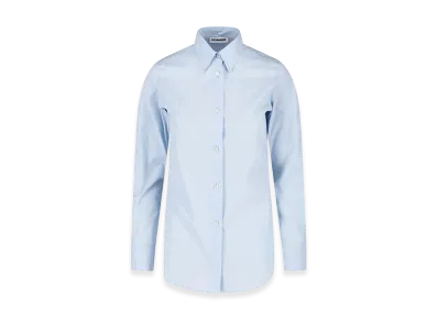 Jil Sander Women's Cotton Poplin Shirt "Blue"