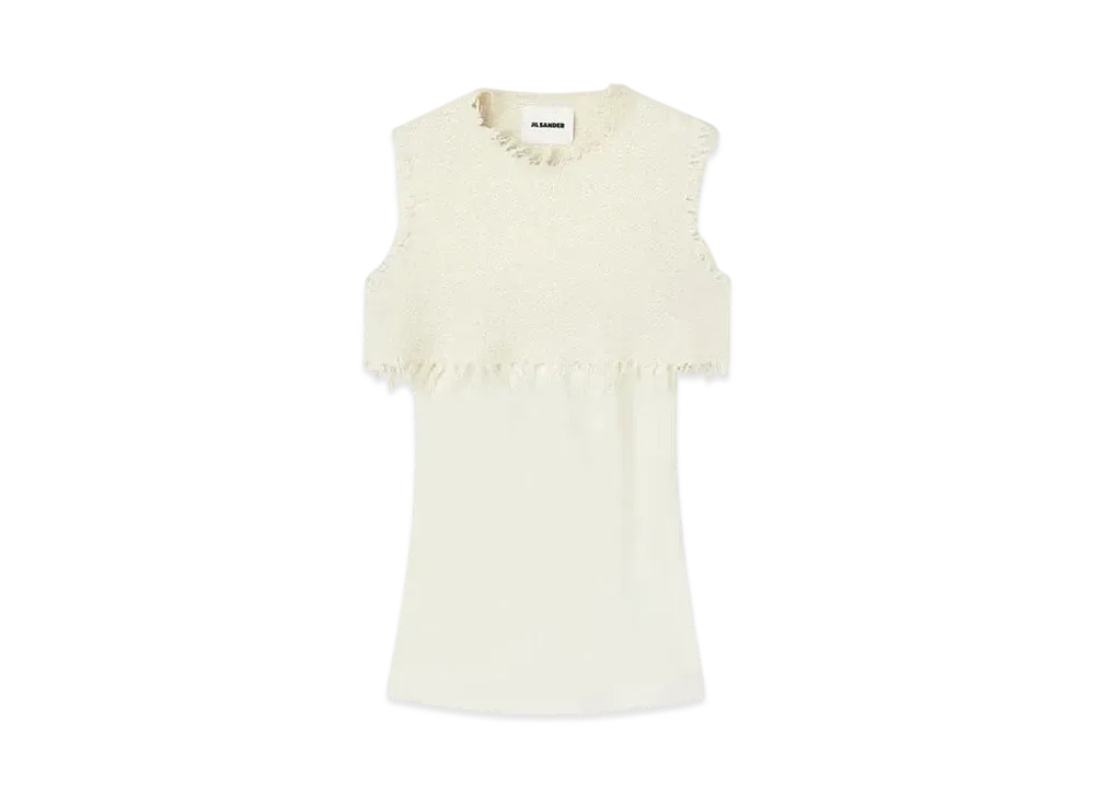 Jil Sander Women's Crew-Neck Top "Coconut"