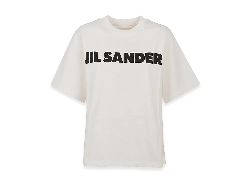 Jil Sander Women's Logo Print Tee "White/Black"