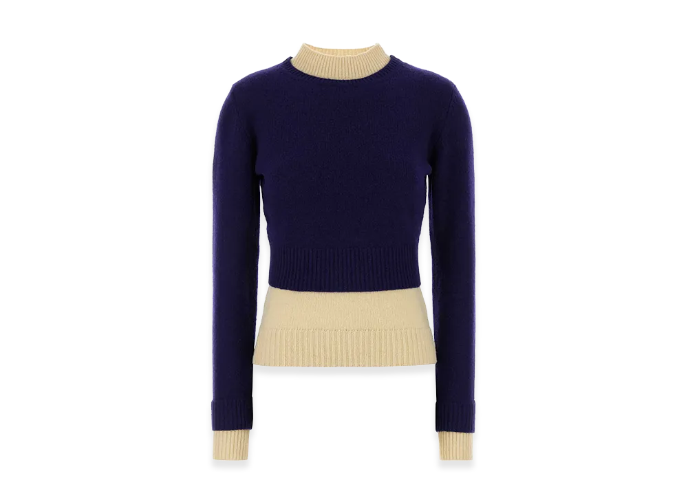 Jil Sander Women's Wool Blend Sweater "Navy Blue"