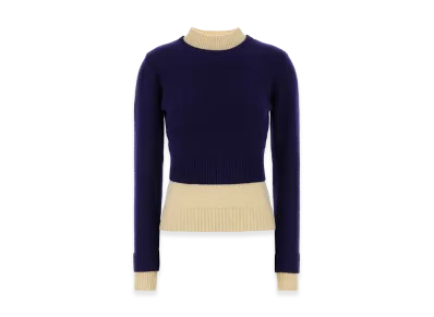 Jil Sander Women's Wool Blend Sweater "Navy Blue"