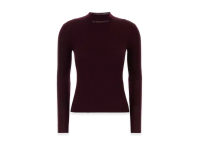 Jil Sander Women's Wool Blend Sweater "Burgundy"