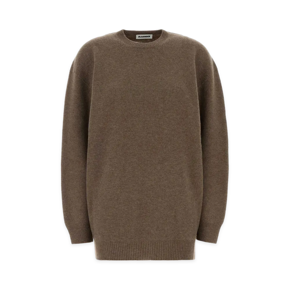 Jil Sander Wool Blend Oversize Sweater "Brown"