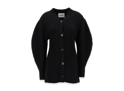 Jil Sander Women's Ribbed Cardigan "Black"