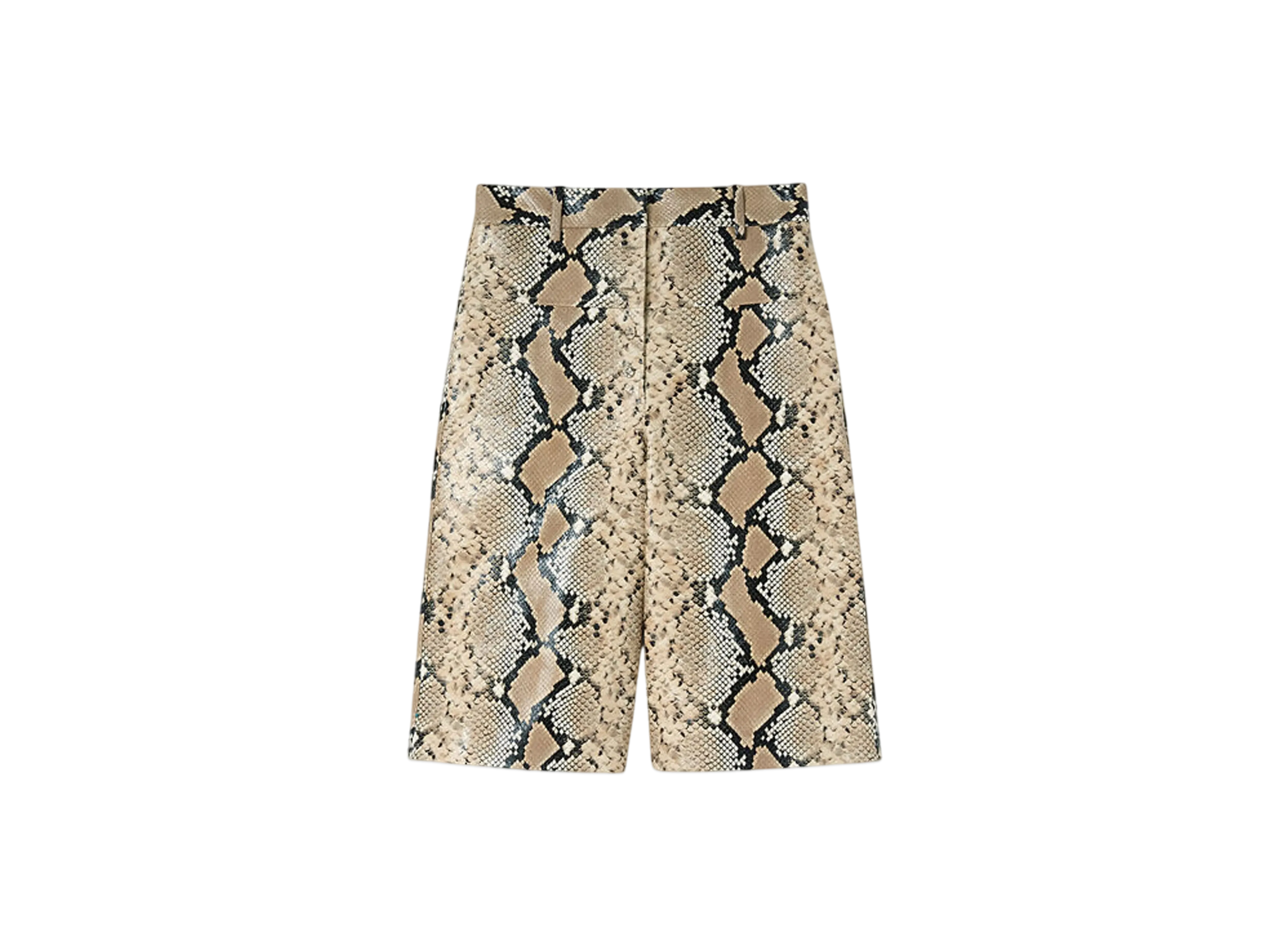 Jil Sander Women's Leather Shorts "Hazelnut Mouline"