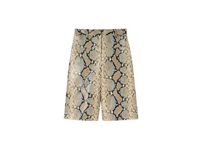 Jil Sander Women's Leather Shorts "Hazelnut Mouline"