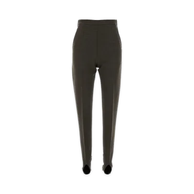 Jil Sander Women's Stretch Wool Blend Pant "Taupe/Mud"