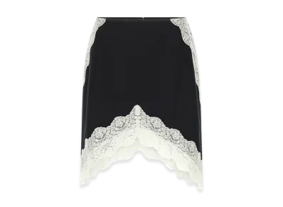 Jil Sander Women's Organza Lace Wool Skirt "Black"