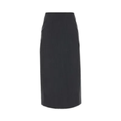 Jil Sander Wool Blend Skirt "Dark Grey"