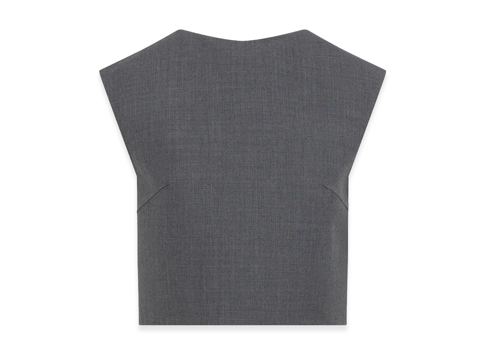 Jil Sander Women's Wool And Silk Top "Gray"