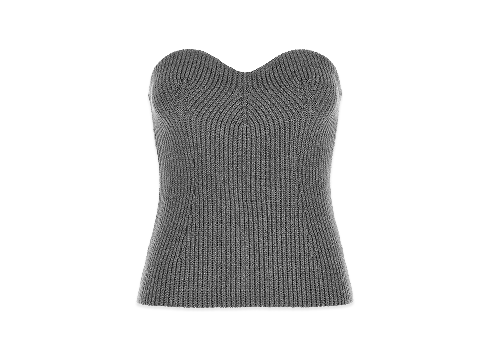 Jil Sander Women's Off The Shoulder Top "Gray"