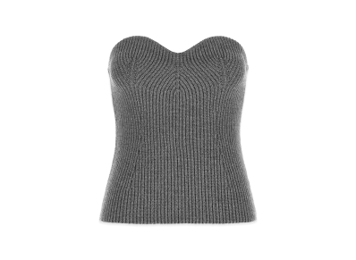Jil Sander Women's Off The Shoulder Top "Gray"