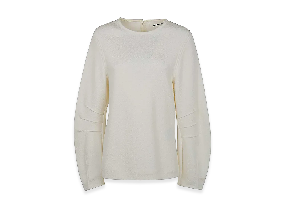 Jil Sander Women's Top Cn L/S "White"
