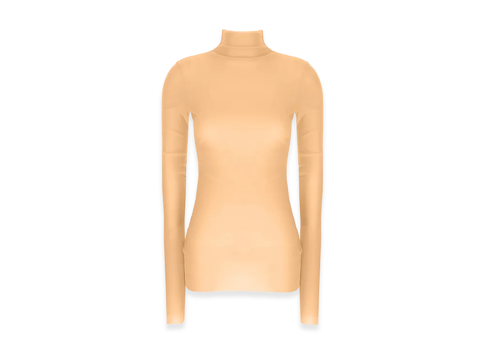 Jil Sander Women's Silk Turtleneck Top "Pink"