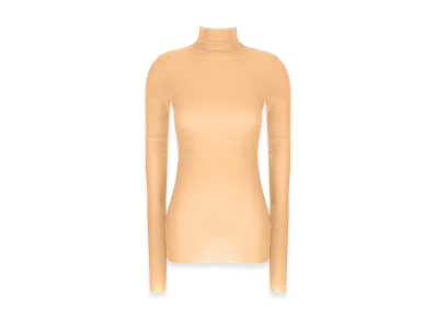 Jil Sander Women's Silk Turtleneck Top "Pink"