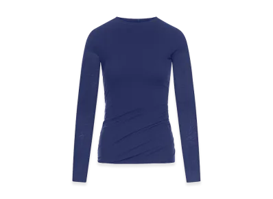 Jil Sander Women's Double Layer Long Sleeved Shirt "Blue"