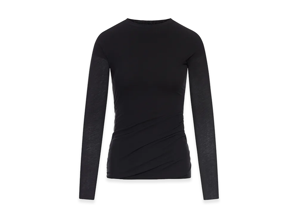 Jil Sander Women's Double Layer Long Sleeved Shirt "Black"