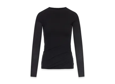Jil Sander Women's Double Layer Long Sleeved Shirt "Black"