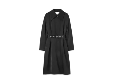 Jil Sander Women's Silk Blend Trench Coat "Black"