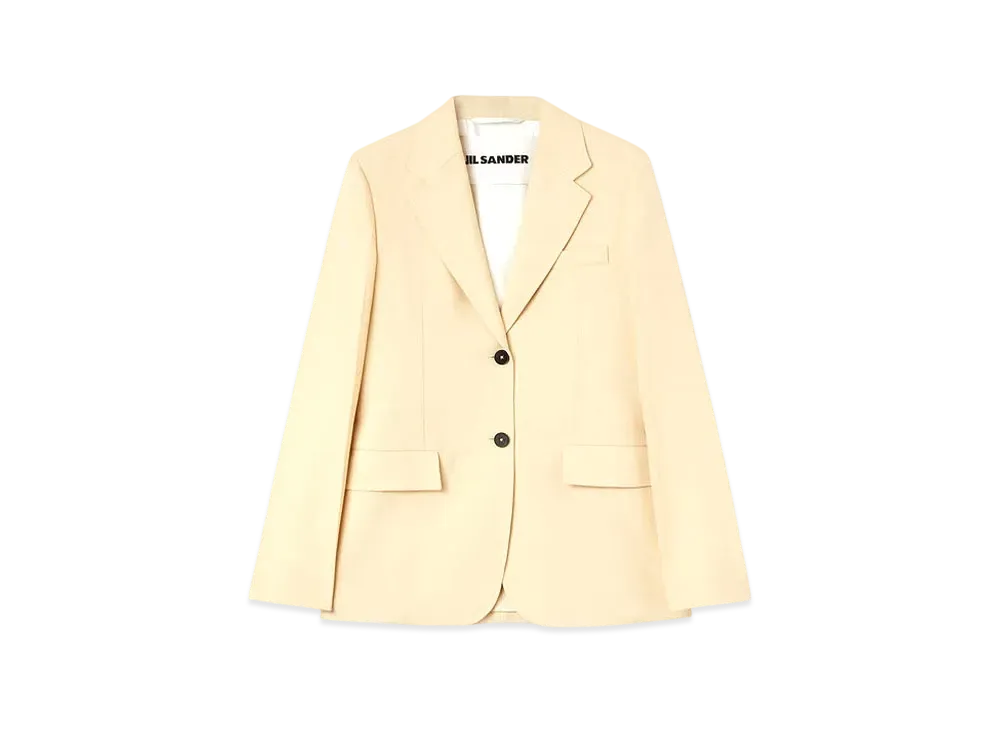 Jil Sander Women's Techno Gabardine Tailored Jacket "Champagne"