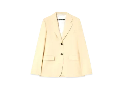 Jil Sander Women's Techno Gabardine Tailored Jacket "Champagne"