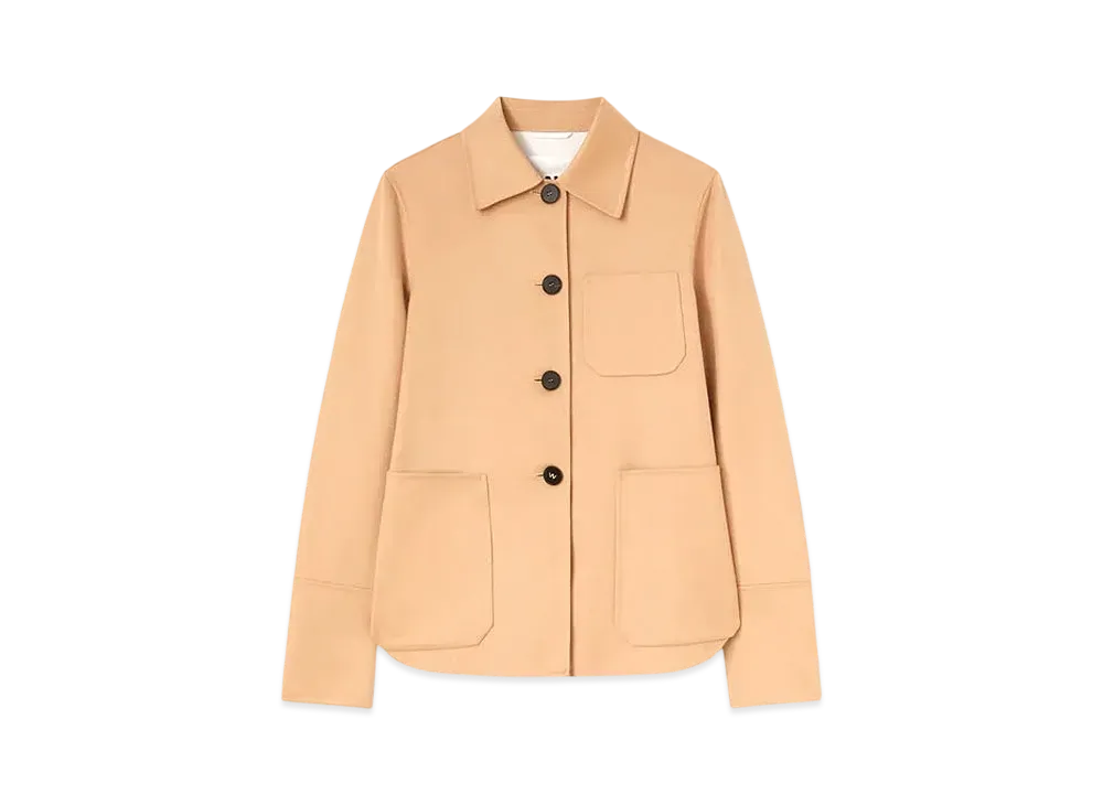 Jil Sander Women's Lightweight Cashmere Overshirt "Sand Stone"