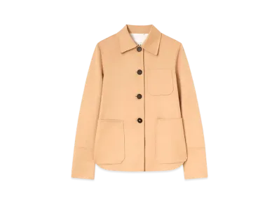 Jil Sander Women's Lightweight Cashmere Overshirt "Sand Stone"