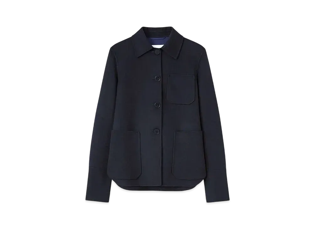 Jil Sander Women's Lightweight Cashmere Overshirt "Navy"