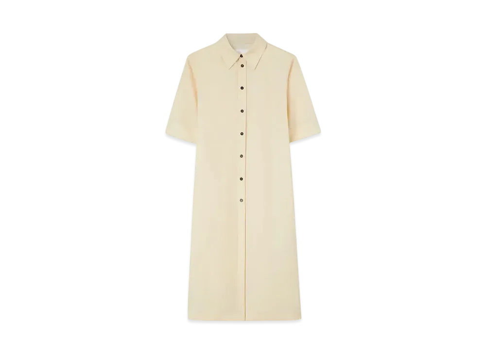 Jil Sander Women's Lightweight Wool Gabardine Shirt "Pearl"